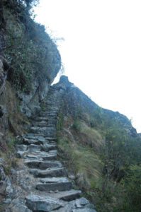 a stone stairs up a hill