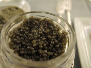 a jar of black caviar