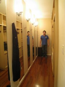 a man standing in a hallway