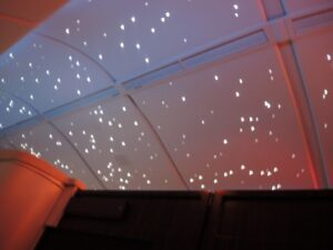 a ceiling with stars on it