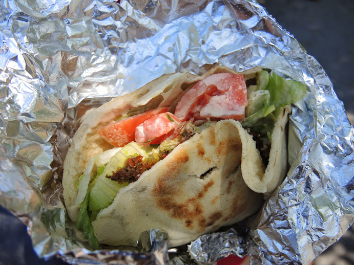 a tortilla wrapped in foil