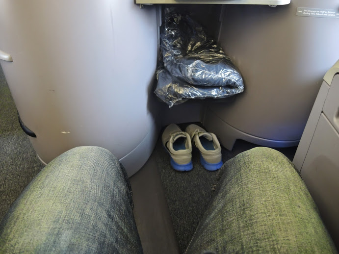 a pair of shoes on a plane