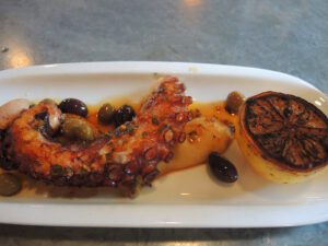 a plate of food on a table