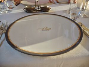 a plate on a table