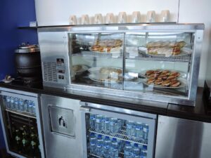 a food in a display case