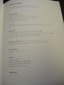 a menu page with text on it
