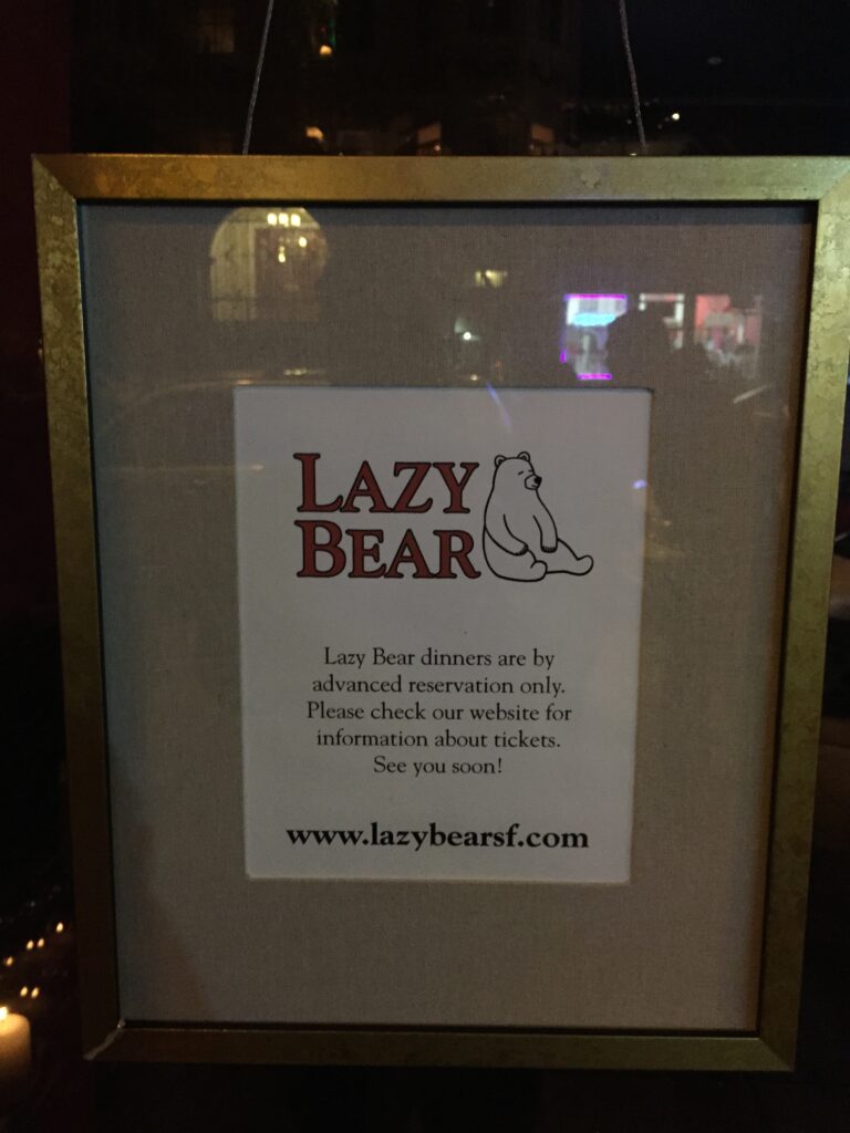 lazy bear san francisco review