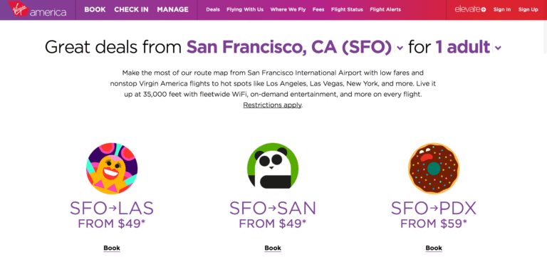 Virgin America 2-Day Sale And Alaska Airlines Deals