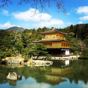 Kinkaku-ji next to a body of water