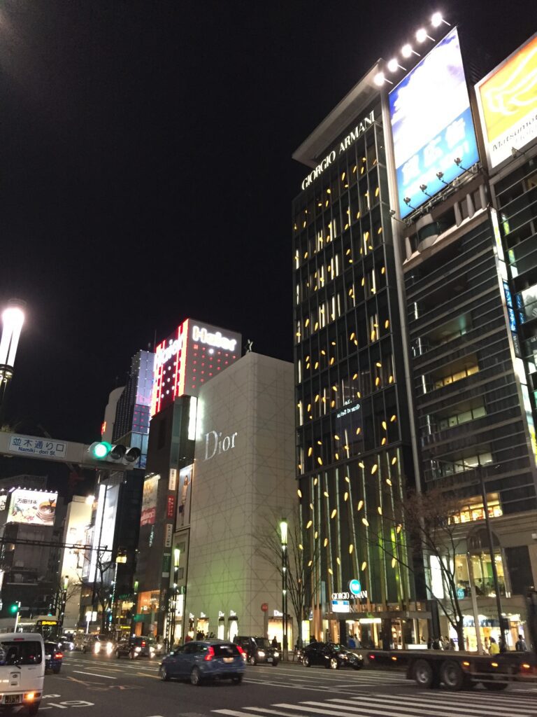 tokyo ginza night view 1