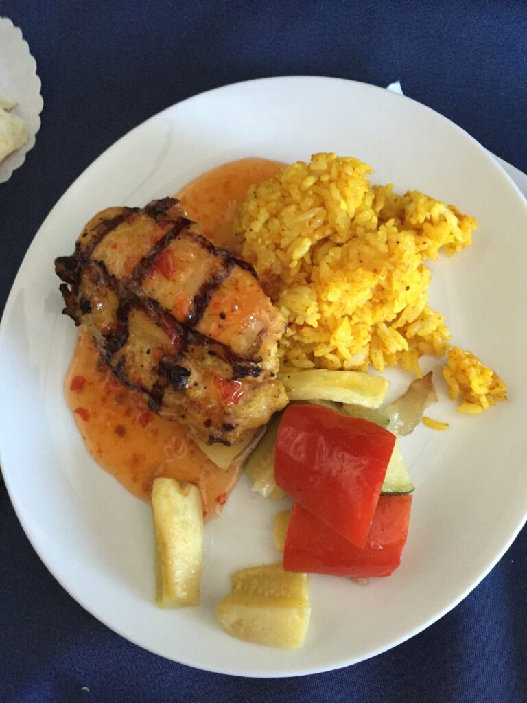 alaska airlines sjc ogg chicken dinner