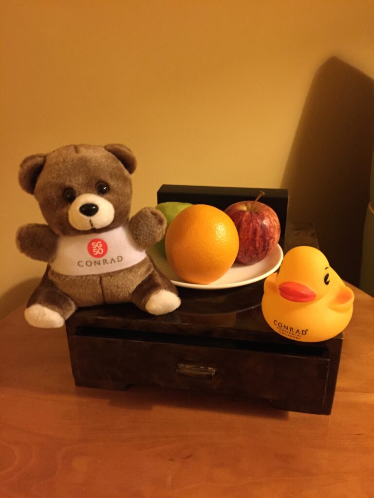 conrad singapore hotel bear duck