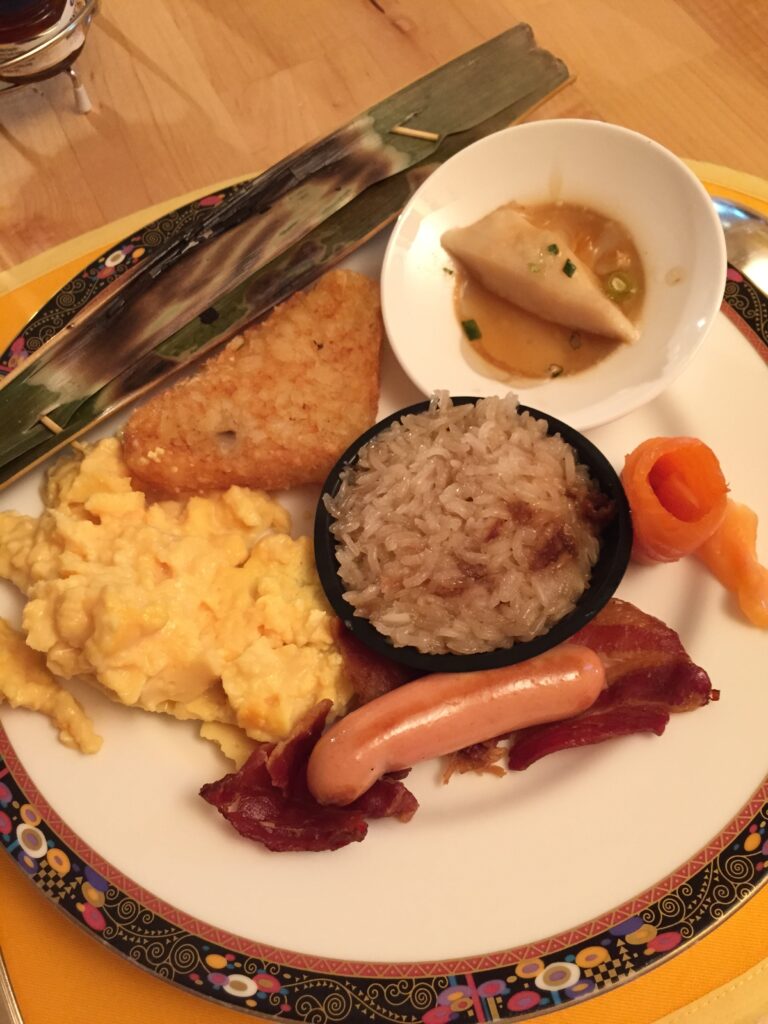 conrad singapore hotel breakfast plate