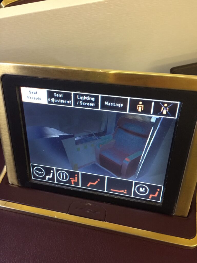 etihad jet airways first class sfo seat controls 2