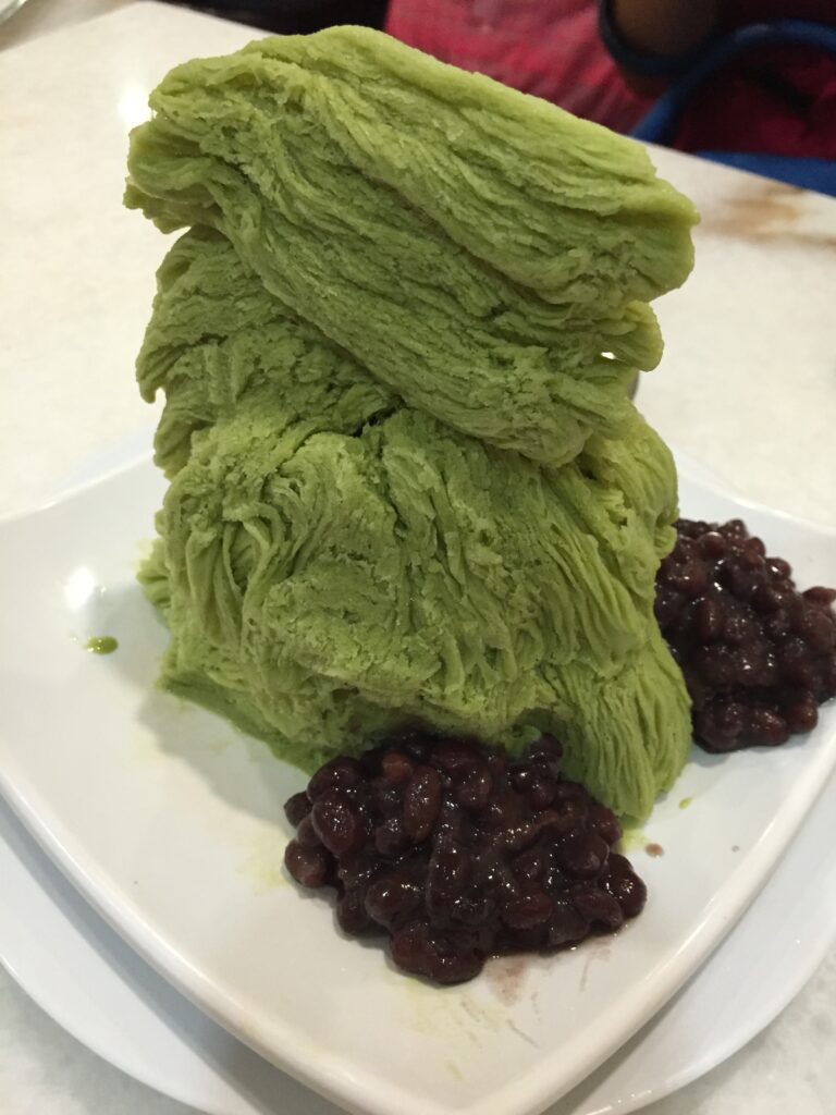 singapore green tea shaved ice