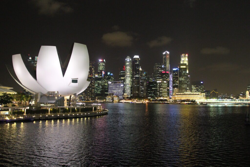 singapore night skyline