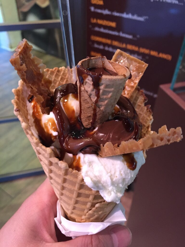 milan cioccolati italiani gelato chocolate cone
