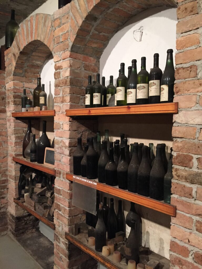 piedmont food & wine tour antique wine cellar