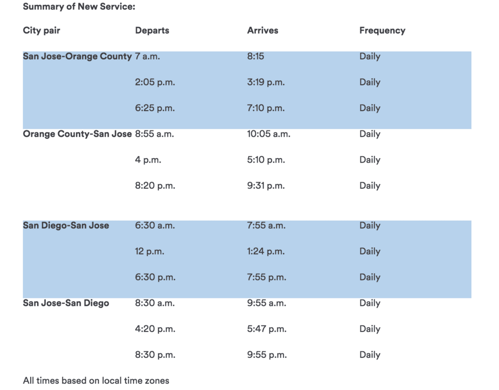 alaska airlines san jose to orange county san diego schedule