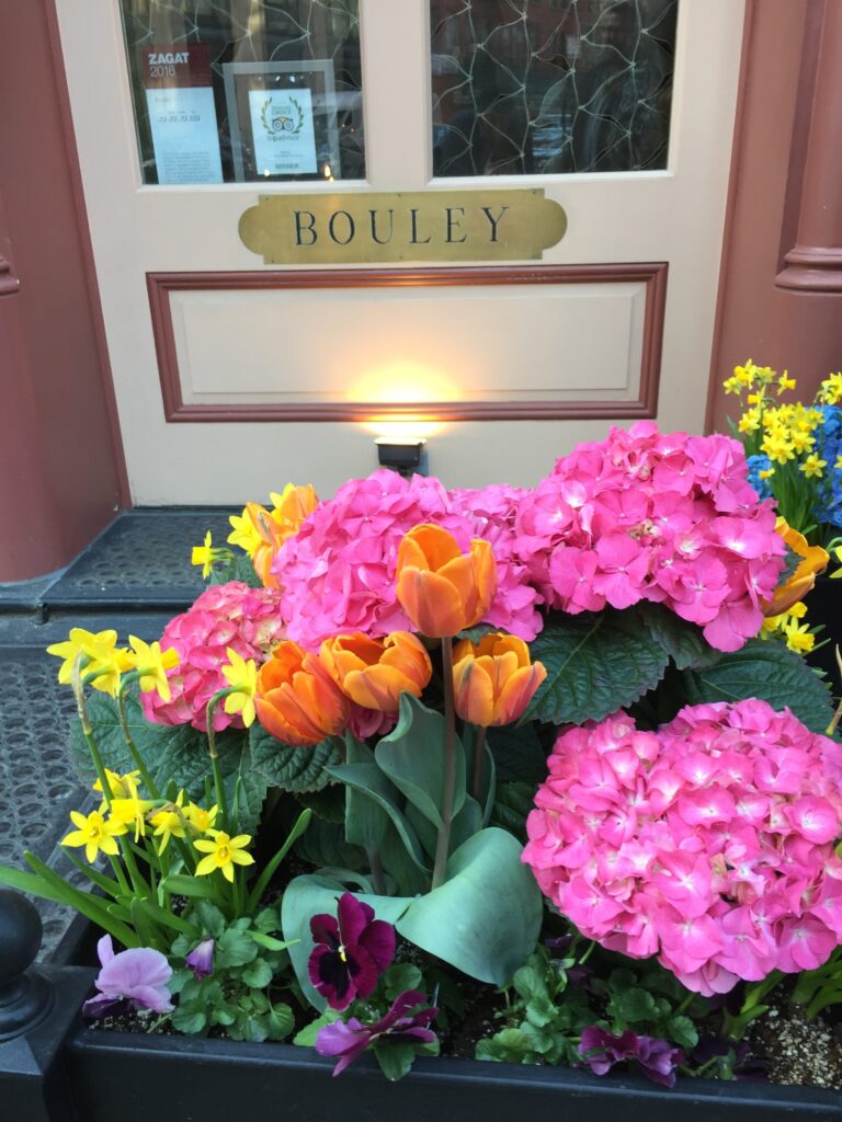 bouley restaurant nyc front door flowers