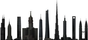 a group of tall buildings